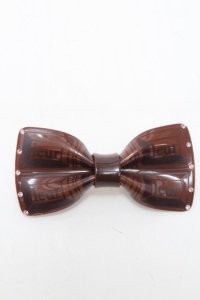 Leur Getter / チョコプリントリボンバレッタ  ブラウン S-25-06-25-010-LU-ZA-AS-ZS