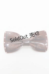 Leur Getter / チョコプリントリボンバレッタ  ブラウン S-25-06-25-010-LU-ZA-AS-ZS