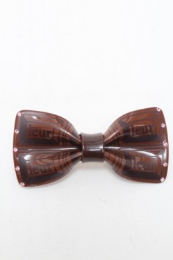 画像1: Leur Getter / チョコプリントリボンバレッタ  ブラウン S-25-06-25-010-LU-ZA-AS-ZS