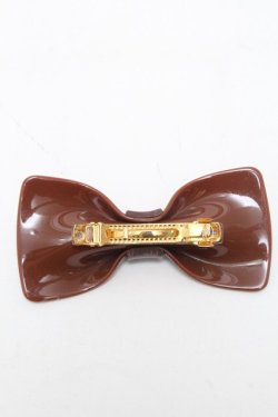 画像2: Leur Getter / チョコプリントリボンバレッタ  ブラウン S-25-06-25-010-LU-ZA-AS-ZS