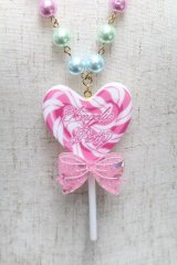 Angelic Pretty / POP Heartロリポップネックレス  ピンク S-25-06-25-016-AP-AC-HR-ZS