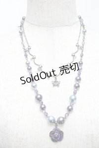 ANNA SUI / 薔薇ネックレス  紫 S-25-06-25-018-PU-ZA-HR-ZS