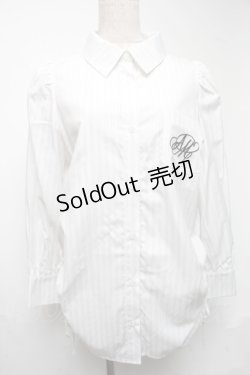 画像1: An MILLE / クシュットリボンシャツ  白 S-25-06-25-019-EL-TS-AS-ZS