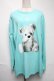 画像1: TRAVAS TOKYO / Furry bear　プリント ロングスリーブカットソー  ミント S-25-06-25-022-PU-TO-ET-ZS (1)
