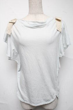 画像1: an another angelus / 袖フリルリボンカットソー  サックス S-25-06-25-028-CA-TO-HR-ZT070