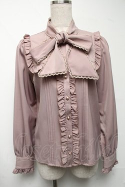 画像1: Amavel / Classical Dollボウタイリボンブラウス F モカ S-25-06-25-031-CA-BL-SZ-ZT018