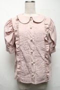 Swankiss / maid cottonブラウス  ピンク S-25-06-25-032-CA-TO-SZ-ZS