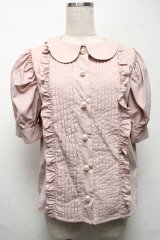 Swankiss / maid cottonブラウス  ピンク S-25-06-25-032-CA-TO-SZ-ZT018