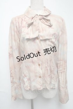 画像1: Jane Marple / 天使総柄ブラウス  ベージュ S-25-06-25-038-JM-BL-AS-ZT051