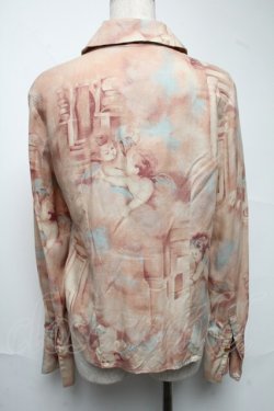 画像2: Jane Marple / 天使総柄ブラウス  ベージュ S-25-06-25-038-JM-BL-AS-ZT051