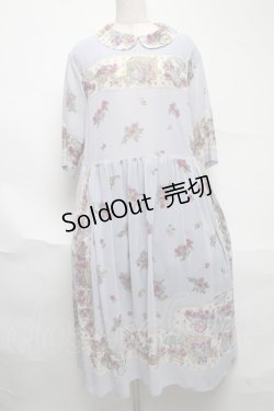 画像1: Jane Marple Dans Le Salon / Flower festival day ドレス  サックス S-25-06-26-049-JM-OP-HR-ZS