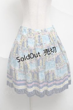 画像1: Jane Marple Dans Le Salon / ヨットハーバーのミニスカート  サックス S-25-06-26-058-JM-SK-HR-ZS