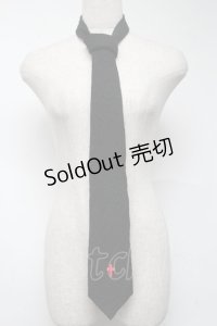 no future / ネクタイ  黒 S-25-06-26-013-PU-ZA-AS-ZS