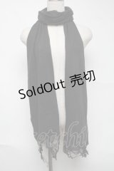 h.NAOTO / ストール  黒 S-25-06-26-015-HN-ZA-AS-ZS