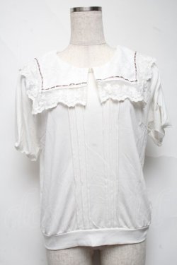 画像1: axes femme / レースセーラープルオーバー  白 S-25-06-26-018-AX-TO-HR-ZS