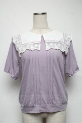 axes femme / レースセーラープルオーバー  ラベンダー S-25-06-26-020-AX-TO-HR-ZI