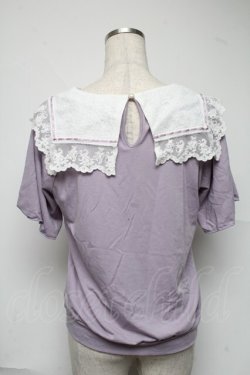 画像2: axes femme / レースセーラープルオーバー  ラベンダー S-25-06-26-020-AX-TO-HR-ZS