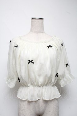 画像1: LOLITAその他 / プチリボントップス  オフ S-25-06-26-022-LO-TO-AS-ZS