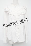 axes femme / フリル袖ブラウス  オフ S-25-06-26-025-AX-BL-AS-ZS