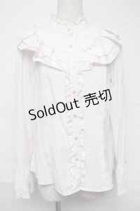 axes femme / フリル袖ブラウス  オフ S-25-06-26-025-AX-BL-AS-ZS