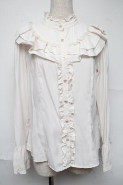 画像1: axes femme / フリル袖ブラウス  オフ S-25-06-26-025-AX-BL-AS-ZS