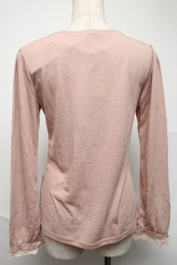 画像2: axes femme / ブローチ付ラッフル襟プルオーバー  ピンク S-25-06-26-027-AX-TO-HR-ZS