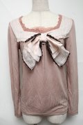 axes femme / 取り外しBIGリボンインナートップス  ピンク S-25-06-26-028-AX-TO-HR-ZS