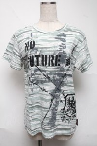 no future / プリントカットソー  グリーン S-25-06-26-033-PU-TO-AS-ZS