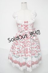 Angelic Pretty / Cherry Jam Labelジャンパースカート  白 S-25-06-26-041-AP-OP-HR-ZS