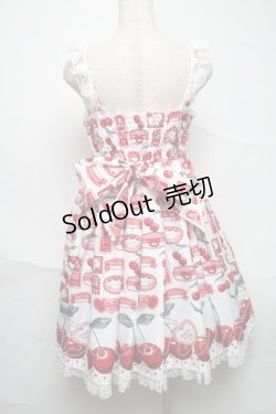画像2: Angelic Pretty / Cherry Jam Labelジャンパースカート  白 S-25-06-26-041-AP-OP-HR-ZS