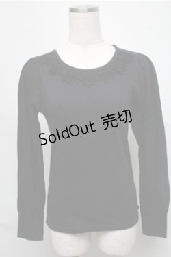 画像1: Emily Temple cute / レースカットソー  黒 S-25-06-27-041-ET-TO-AS-ZT491