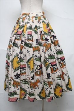 画像2: Jane Marple / Strolling cat tablier スカート  オフ S-25-06-27-042-JM-TO-AS-ZS