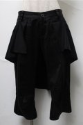 BPN / フリルデザインハーフパンツ  黒 S-25-06-27-060-GO-PA-AS-ZS
