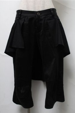 画像1: BPN / フリルデザインハーフパンツ  黒 S-25-06-27-060-GO-PA-AS-ZS