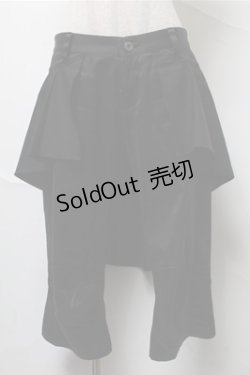 画像1: BPN / フリルデザインハーフパンツ  黒 S-25-06-27-060-GO-PA-AS-ZS