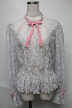 画像1: Angelic Pretty / Lacy Girlブラウス  グレー S-25-06-27-011-AP-BL-HR-ZS