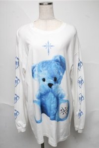 TRAVAS TOKYO / Furry bear　プリント ロングスリーブカットソー  オフ S-25-06-27-012-PU-TO-ET-ZS