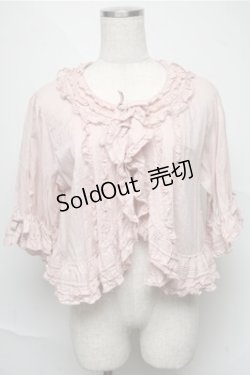 画像1: PINK HOUSE / ローンボレロ風ブラウス  ピンク S-25-06-27-023-LO-BL-AS-ZS