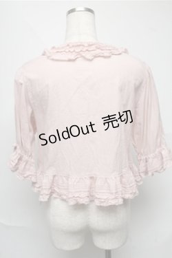 画像2: PINK HOUSE / ローンボレロ風ブラウス  ピンク S-25-06-27-023-LO-BL-AS-ZS
