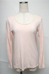 Cherir la femme / パールデザインカットソー  ピンク S-25-06-27-024-LO-TO-HR-ZS