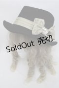 axes femme / 水玉リボンフェルトハット  黒 S-25-06-27-003-AX-AC-HR-ZS