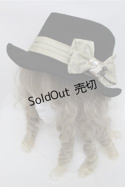 画像1: axes femme / 水玉リボンフェルトハット  黒 S-25-06-27-003-AX-AC-HR-ZS