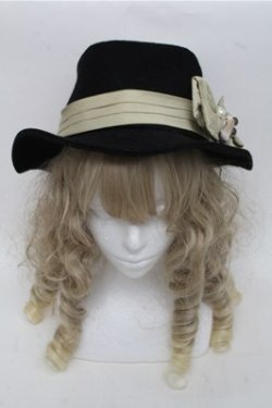 画像2: axes femme / 水玉リボンフェルトハット  黒 S-25-06-27-003-AX-AC-HR-ZS