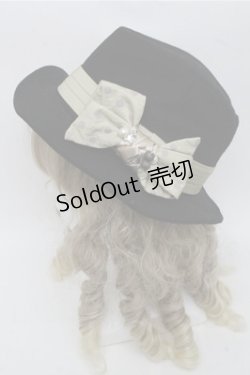 画像3: axes femme / 水玉リボンフェルトハット  黒 S-25-06-27-003-AX-AC-HR-ZS