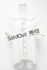 Blue rouge / 半袖ブラウス  オフ S-25-07-01-001-CA-TO-AS-ZS