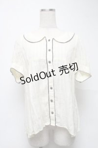Blue rouge / 半袖ブラウス  オフ S-25-07-01-001-CA-TO-AS-ZS
