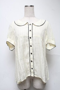 画像1: Blue rouge / 半袖ブラウス  オフ S-25-07-01-001-CA-TO-AS-ZS