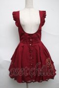 LIZ LISA / 後ろリボン刺繍ジャンスカ  ワイン S-25-07-01-046-LO-OP-AS-ZS