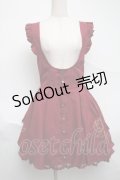 LIZ LISA / 後ろリボン刺繍ジャンスカ  ワイン S-25-07-01-046-LO-OP-AS-ZS