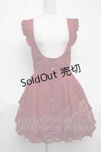 LIZ LISA / 後ろリボン刺繍ジャンスカ  ワイン S-25-07-01-046-LO-OP-AS-ZS